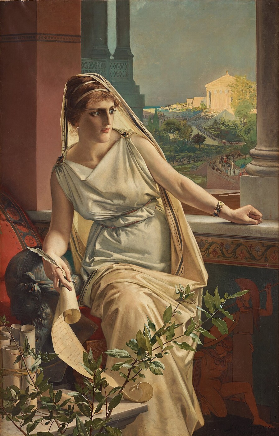 Hypatia — Latere artistieke voorstelling — geen bekend eigentijds portret of bewezen gelijkenis van Hypatia.